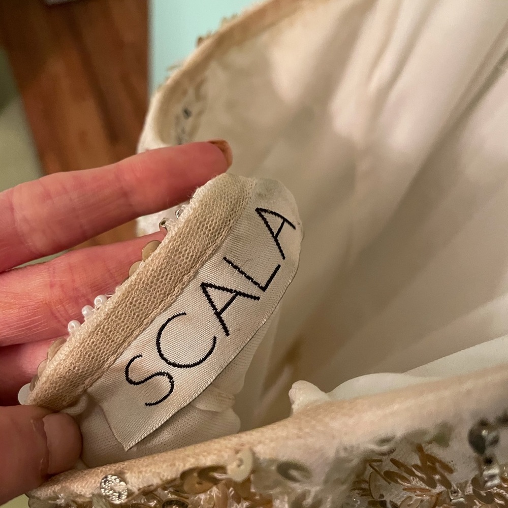 Scala Gold Sequin Gown With Open Back - image 6